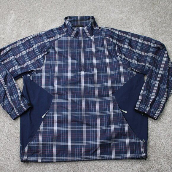 Zero Restriction Tour Series Jacket Mens Large Blue/Red 1/4 Zip Golf Pullover - Picture 1 of 16